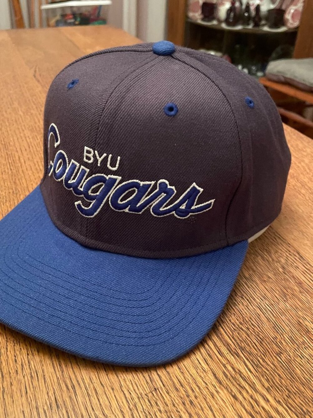 Nike BYU Brigham Young University Blue/Dark Gray Snapback Baseball Hat Cap